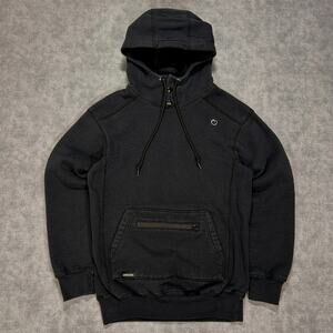 Origin "The Heavy" Solid black workwear streetwear blank hoodie mens XS